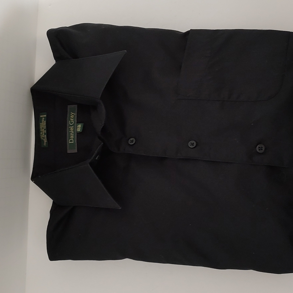 Black Daniel Gray Long Sleeve Men's Shirt sz 15 1/2 32/33